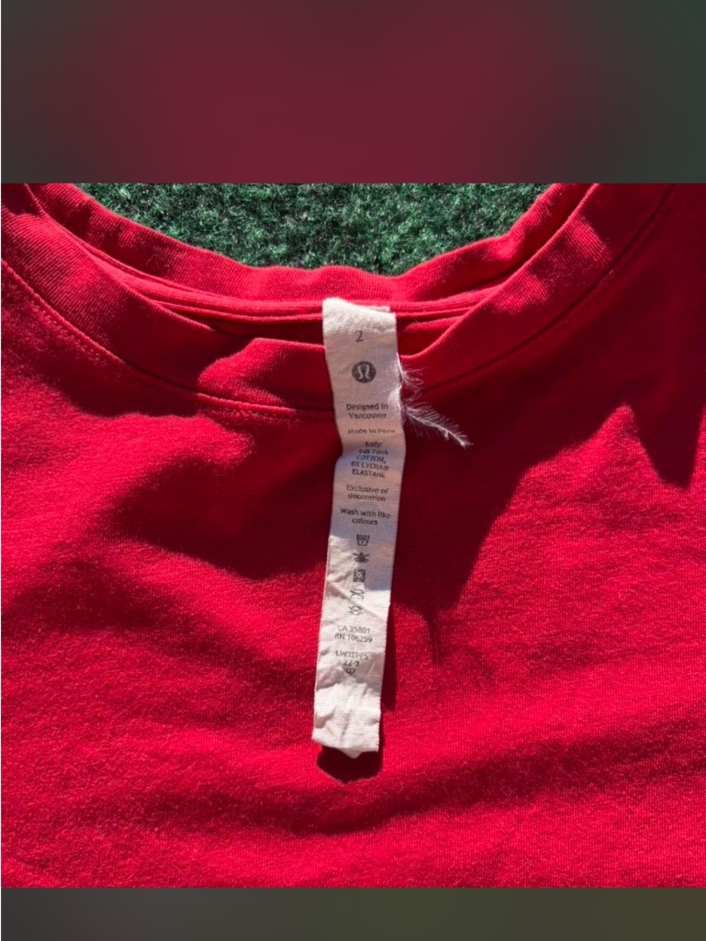 lululemon athletica Red Scuba Crewneck Tee and Shorts Set - Picture 5 of 6